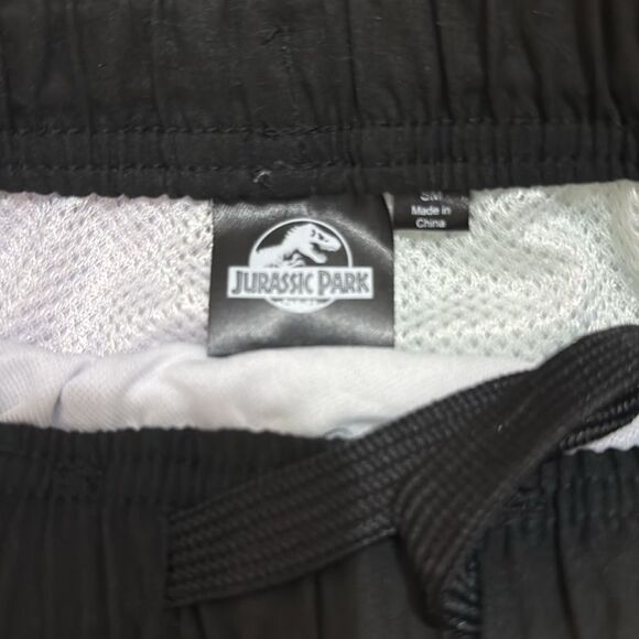NWT Jurassic Park Small Purple Green Black Dinosaur Swim Trunks Board Shorts - Picture 7 of 8